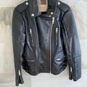 Burberry Black Leather Jacket